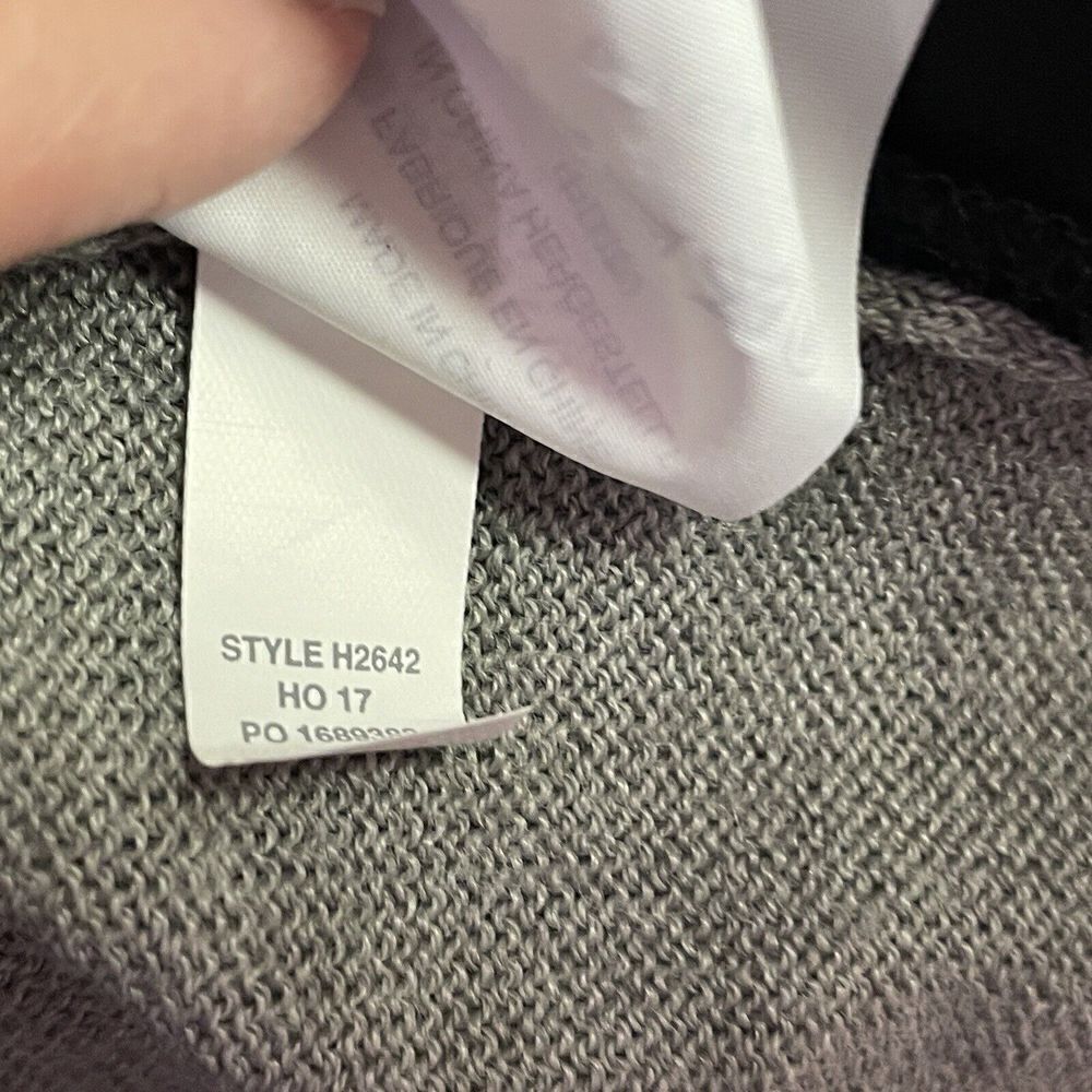 J Crew Cardigan Sweater Harlow Gray Black Merino Wool Velvet Button Front Sz XS - Picture 11 of 11